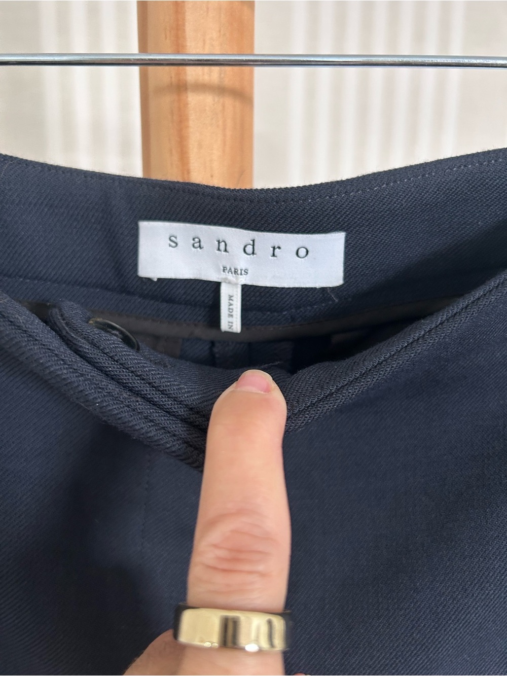 SANDRO Women’s Tailored Slim Ankle Pants  Navy Size 36 NEW - Picture 5 of 12